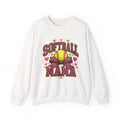 Softball mama sweatshirt/pink leopard print bow and Softball crewneck