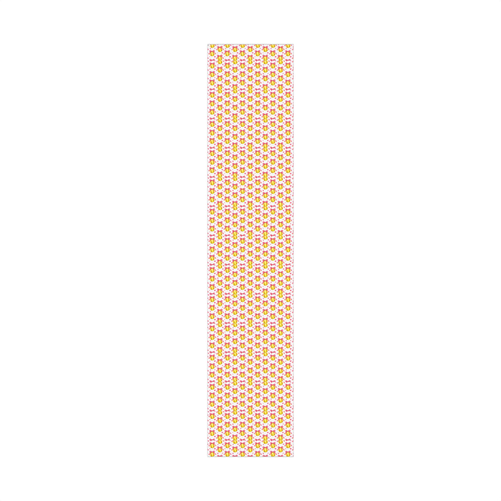 Softball girl, wrapping paper-pink bows and yellow softballs