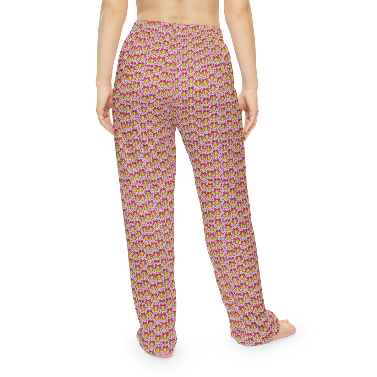 Softball girl, pink bow pajama pants, cute Softball sleep wear