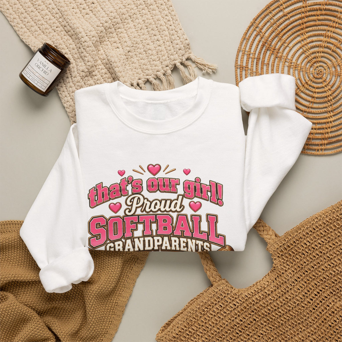 Proud Softball grandparents sweatshirt/our granddaughter plays softball